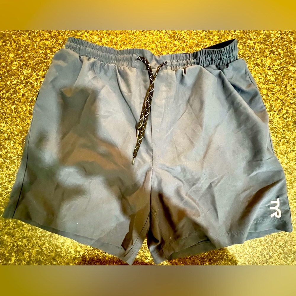 Mens TYR Shorts with Comfort Liner XL Titanium